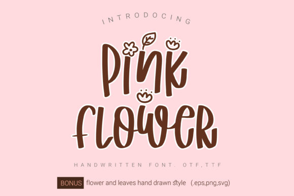 Pink Flower Font - Featured Image