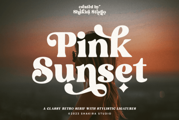 Pink Sunset Font - Featured Image
