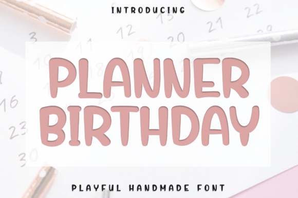 Planner Birthday Font - Featured Image