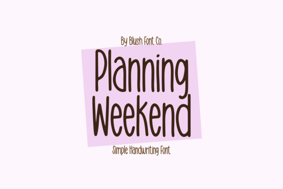 Planning Weekend Font - Featured Image