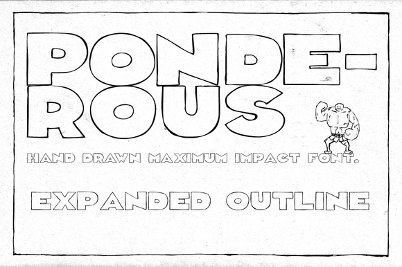 Ponderous Expanded Outline Font - Featured Image