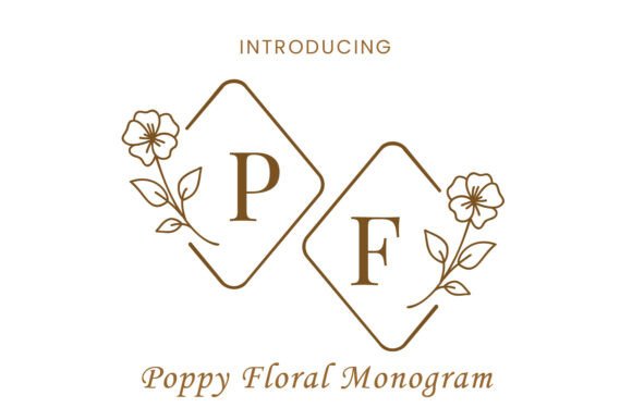 Poppy Floral Monogram Font - Featured Image