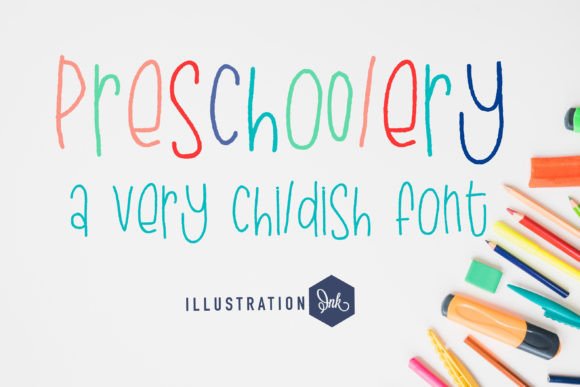 Preschoolery Font - Featured Image