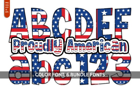 Proudly American Bundle Font - Featured Image