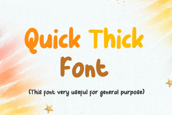Quick Thick Font - Featured Image