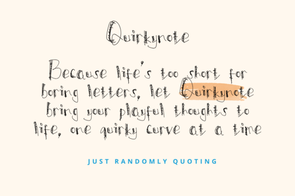 Quirkynote Font - Featured Image