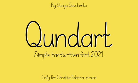 Qundart - Simple Handwritten Font - Featured Image