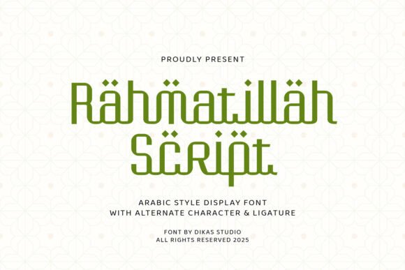 Rahmatillah Script Font - Featured Image