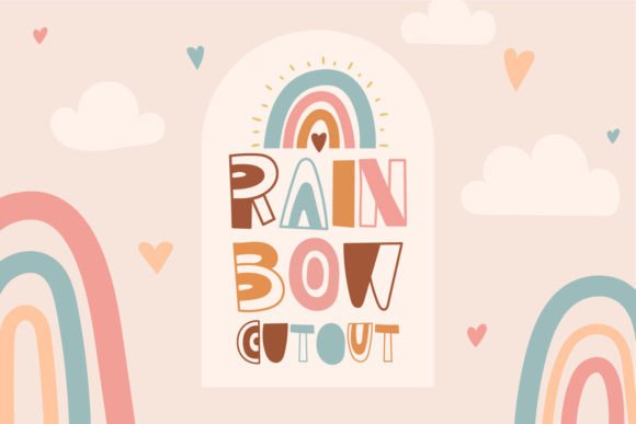 Rainbow Cutout Font - Featured Image