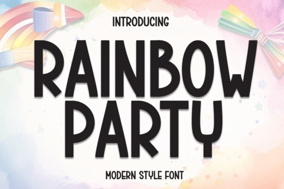 Rainbow Party Font - Featured Image