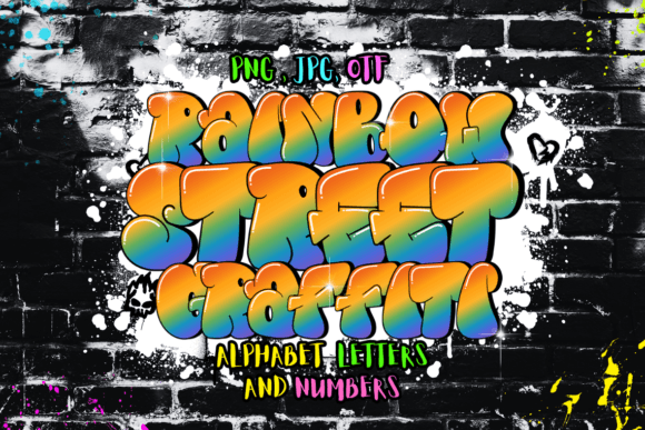 Rainbow Street Graffiti Font - Featured Image