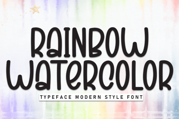 Rainbow Watercolor Font - Featured Image