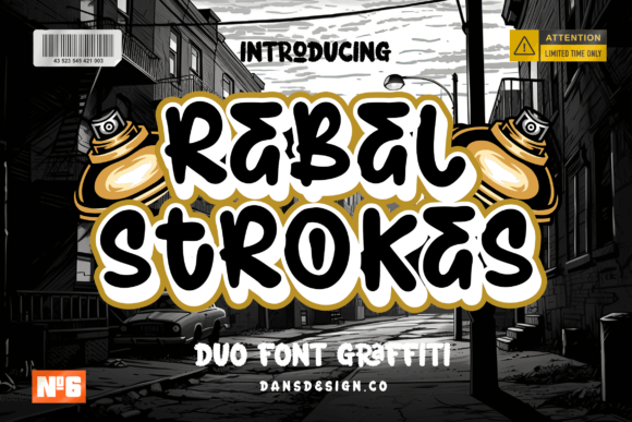 Rebel Strokes Font - Featured Image
