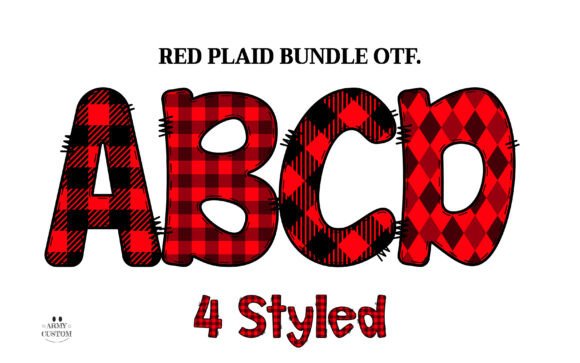 Red Buffalo Plaid Font - Featured Image