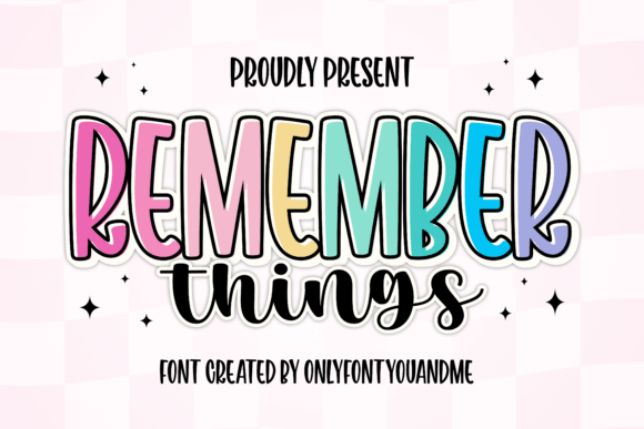 Remember Things Font - Featured Image
