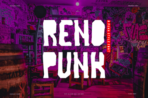 Reno Punk Font - Featured Image