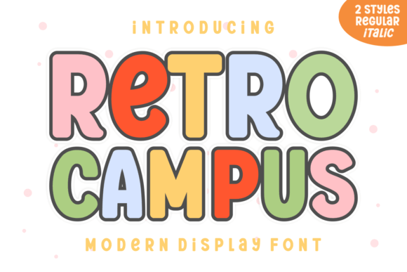 Retro Campus Font - Featured Image