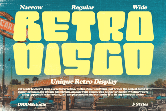 Retro Disco Font - Featured Image