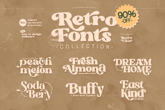 Retro Fonts Collection Font - Featured Image