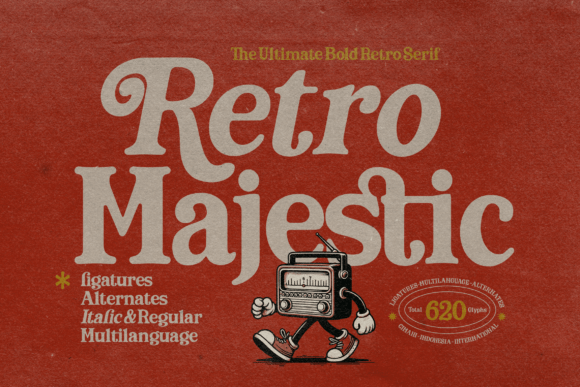 Retro Majestic Font - Featured Image