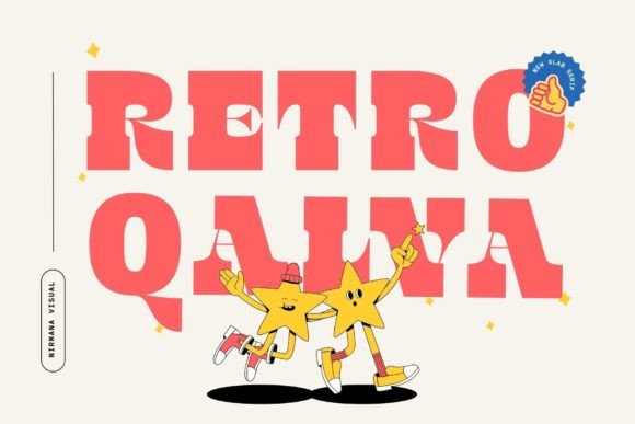 Retro Qalva Font - Featured Image