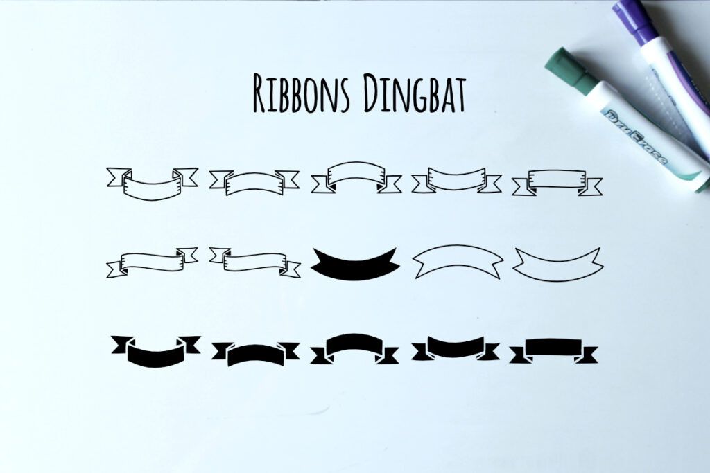 Ribbons Dingbat Font - Featured Image