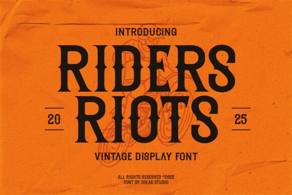 Riders Riots Font - Featured Image