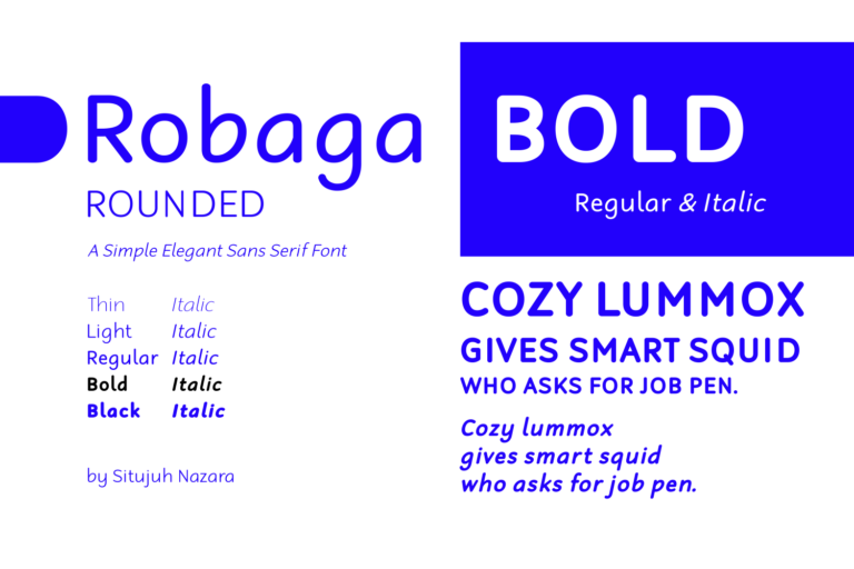 Robaga Rounded Bold Font - Featured Image
