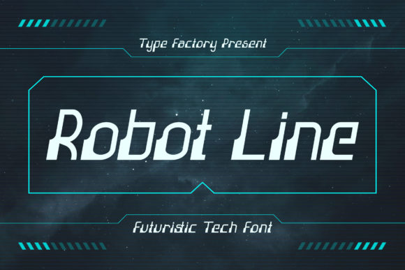Robot Line Font - Featured Image
