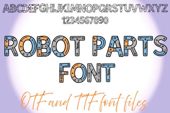 Robot Parts Font - Featured Image