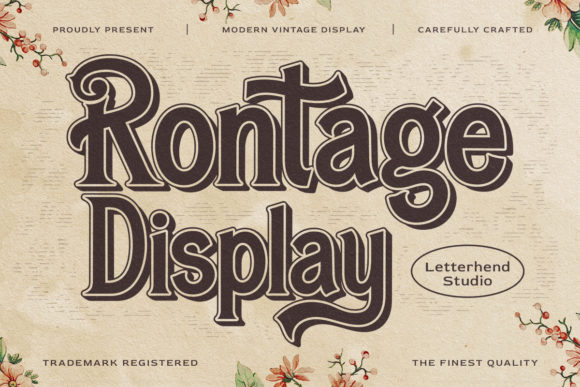 Rontage Display Font - Featured Image