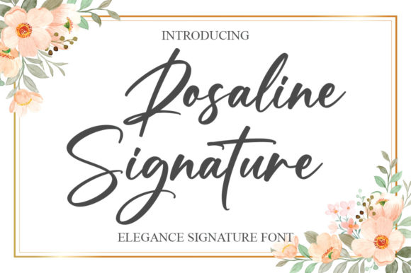 Rosaline Signature Font - Featured Image