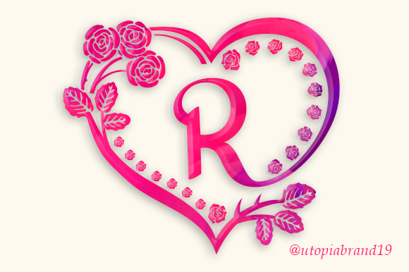 Rose Heart Monogram Font - Featured Image