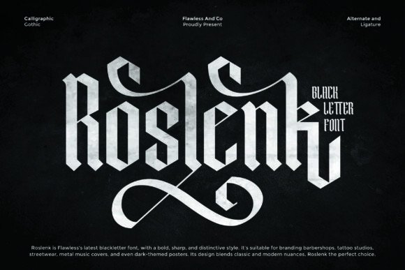 Roslenk Font - Featured Image