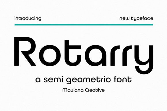 Rotarry Semi Geometric Font Font - Featured Image