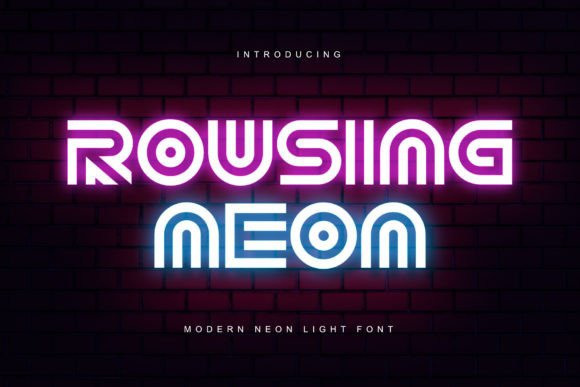 Rousing Neon Font - Featured Image