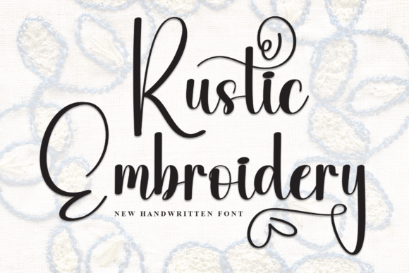 Rustic Embroidery Font - Featured Image