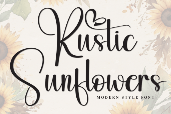Rustic Sunflowers Font - Featured Image