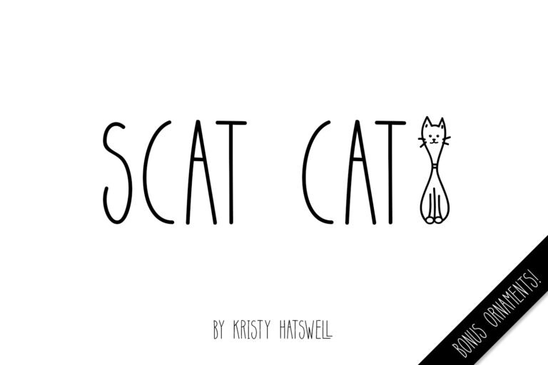Scat Cat Font - Featured Image