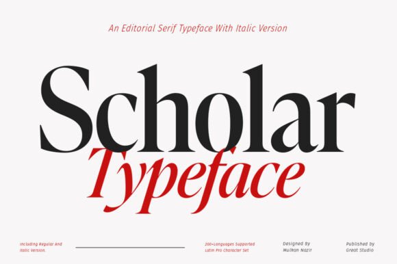 Scholar Typeface Font - Featured Image