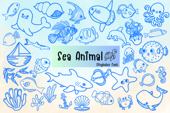 Sea Animal Font - Featured Image