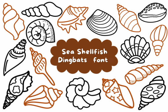 Sea Shellfish Font - Featured Image