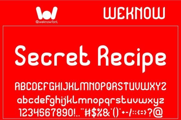 Secret Recipe Font - Featured Image