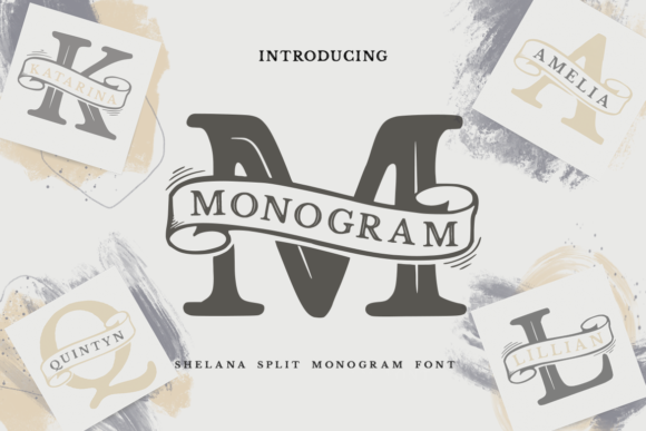Shelana Split Monogram Font Font - Featured Image