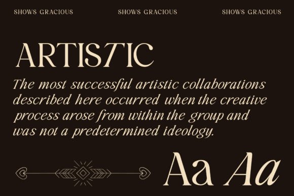 Shows Gracious Font - Featured Image
