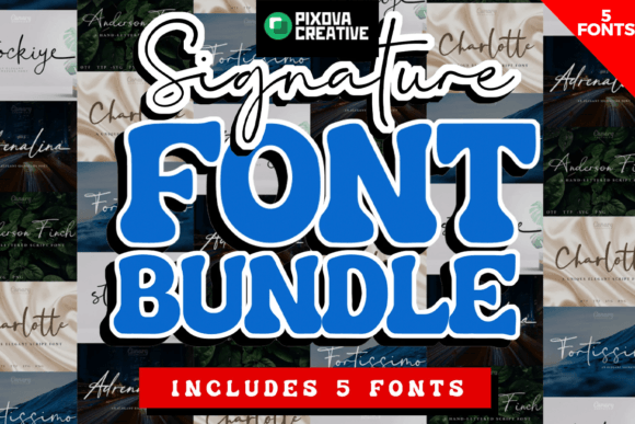 Signature Bundle Font - Featured Image