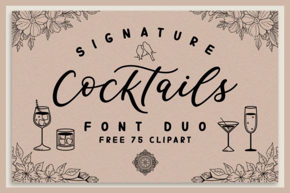 Signature Cocktails Duo Font - Featured Image