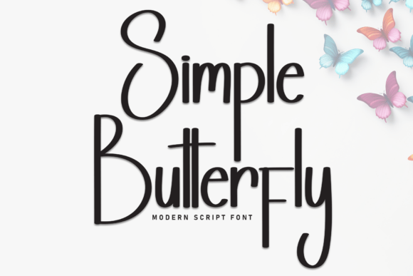 Simple Butterfly Font - Featured Image