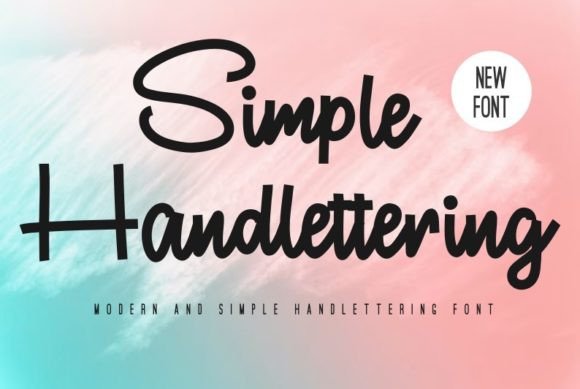 Simple Handlettering Font - Featured Image