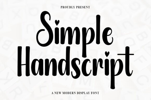 Simple Handscript Font - Featured Image